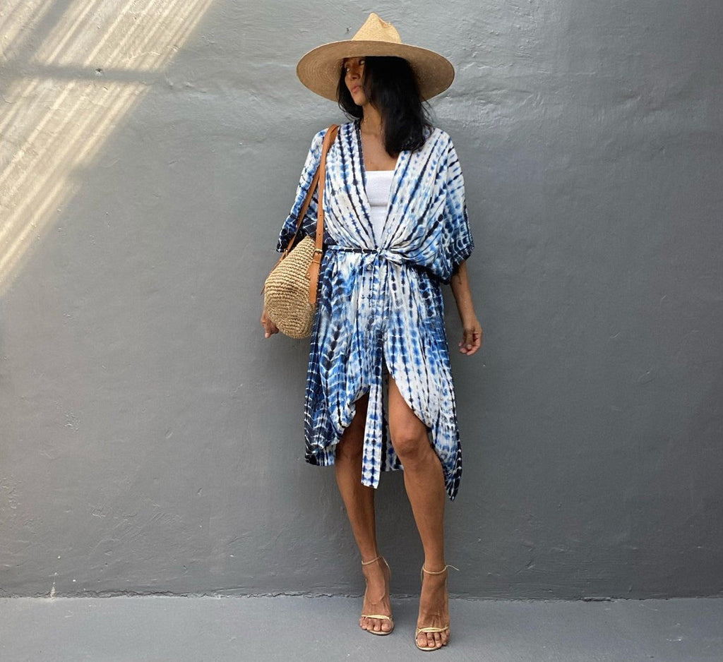 Women's beach kimono size