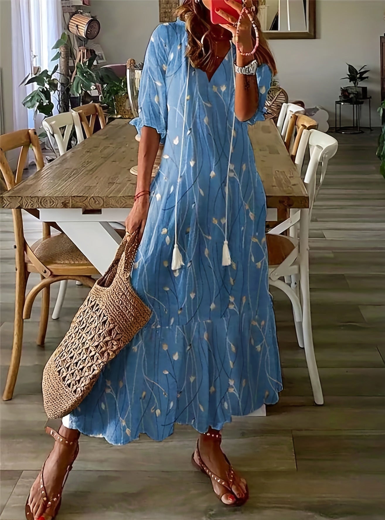 GR | Elegantes Langes Sommerkleid