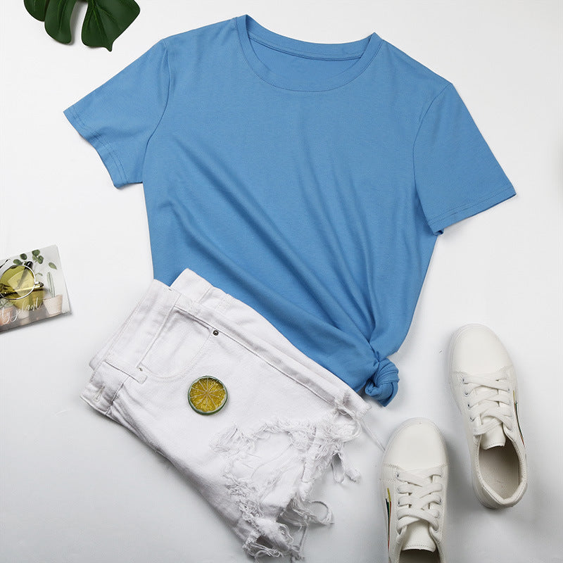 Women's basic T-shirt with a relaxed fit and high-quality cotton, size [size missing]