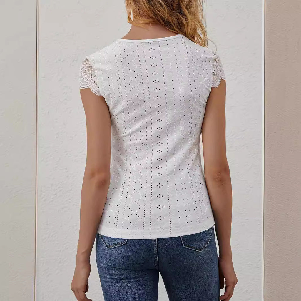 GR | Lace Insert Slimming T-Shirt