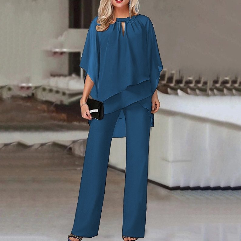 GR | Elegantes Baumwoll- und Chiffon-Set für Frauen