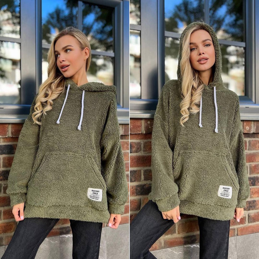 Damen Kuscheliger Kapuzenpullover aus Fleece GR