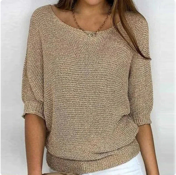 GR | Elegant three-quarter sleeve comfortable top 