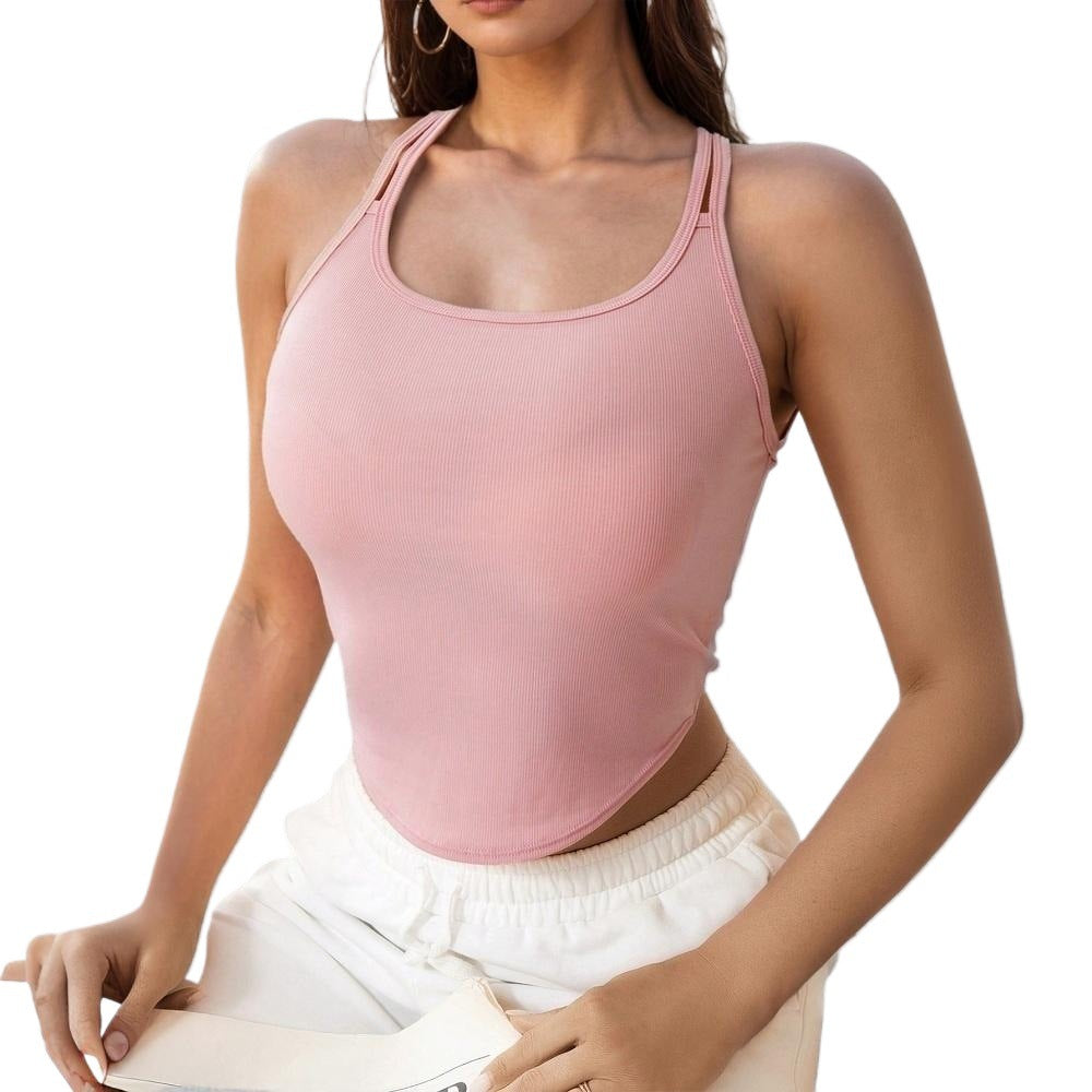 Damen Sportliches Crop-Top mit schmalen Spaghetti-Trägern GR