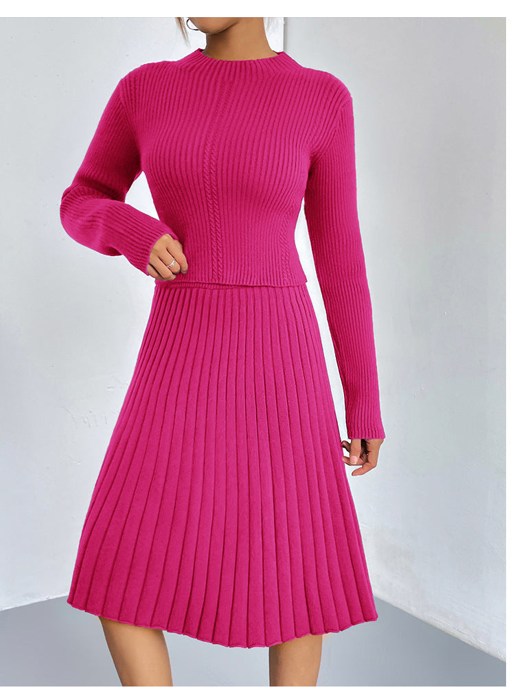 GR | A-line skirt knit sweater set 