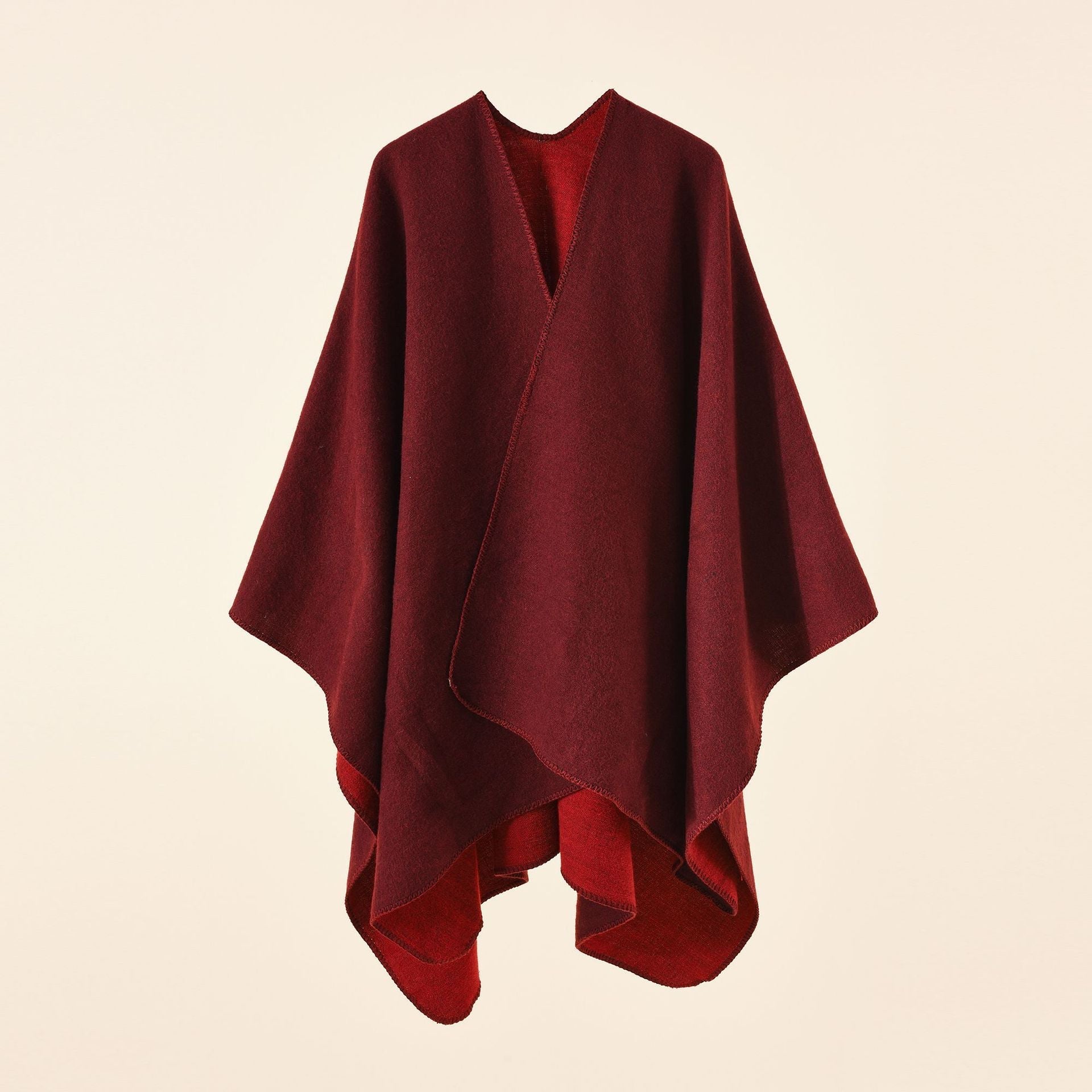 Damen Strickponcho mit asymmetrischem Schnitt und hoher Warmhaltefunktion GR