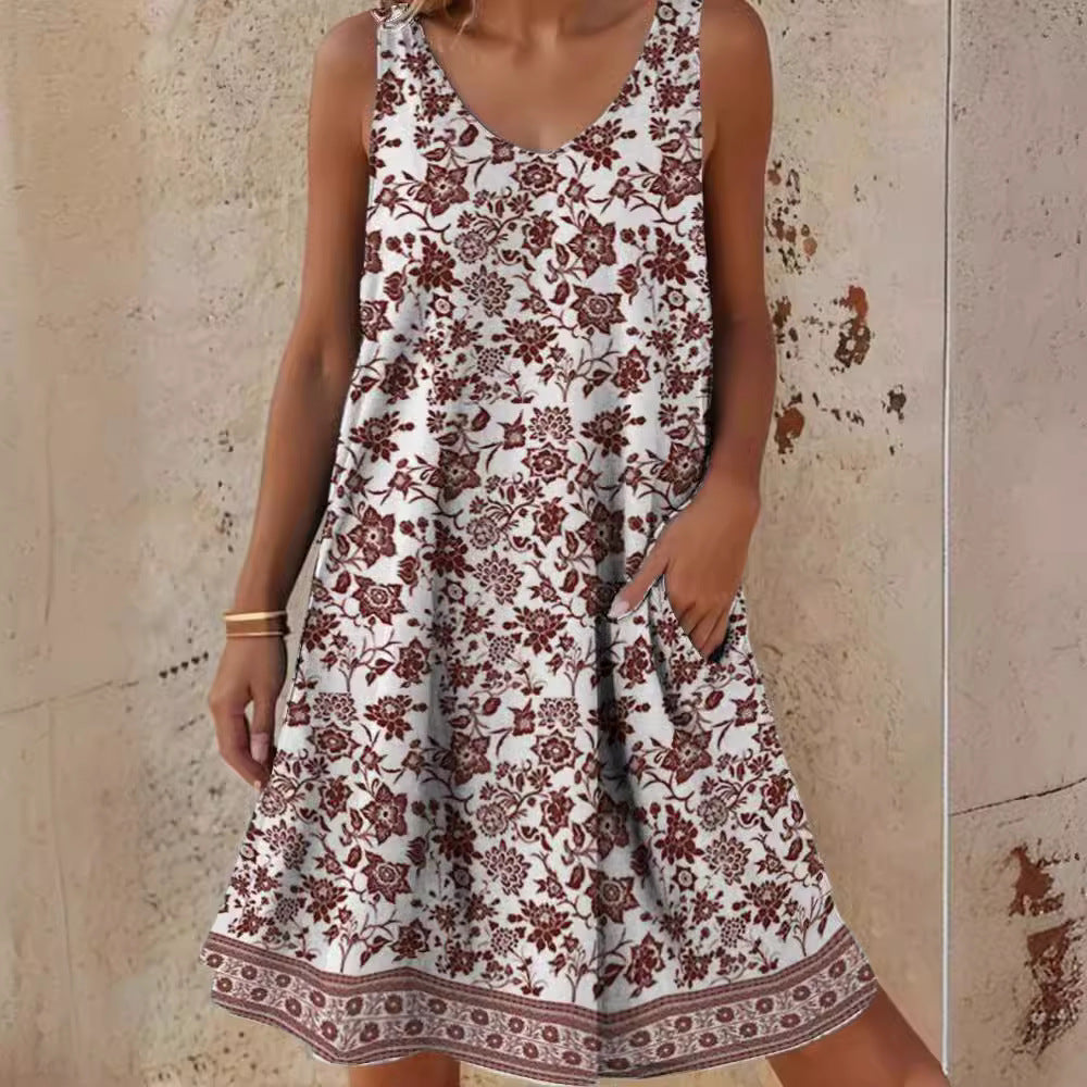 Damen Freizeitkleid mit lässigem Schnitt und floralem Design GR