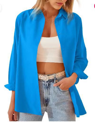 Damen Hemdbluse im lässigen Schnitt mit langen Ärmeln und modernen Details GR