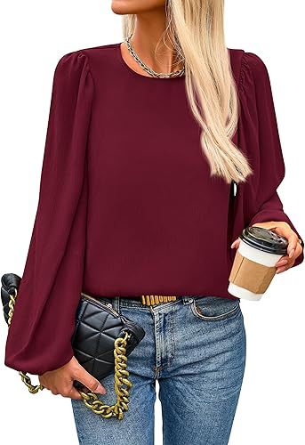 Women's blouse with cap sleeves and elegant puff sleeves, size [size missing]