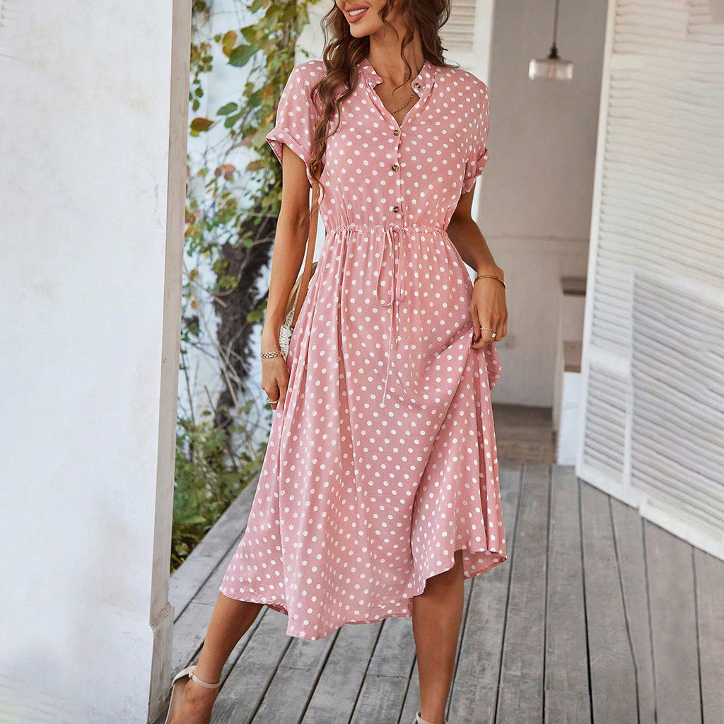 Women's polka dot midi dress, size