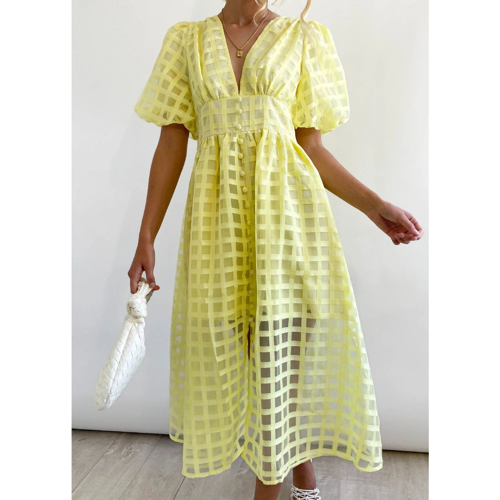GR | Midikleid mit Puffärmeln