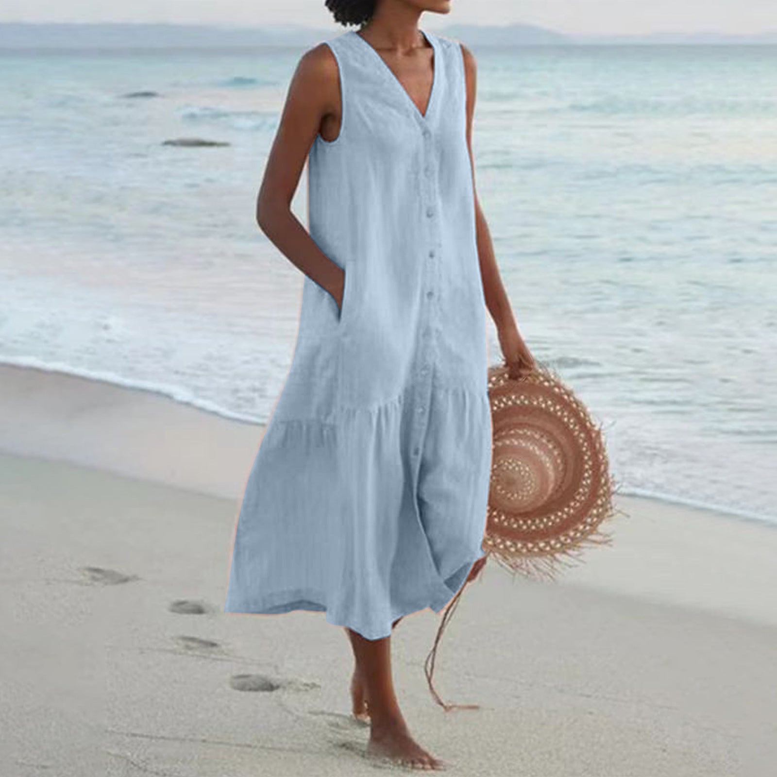 GR | Comfortable summer dress with pockets