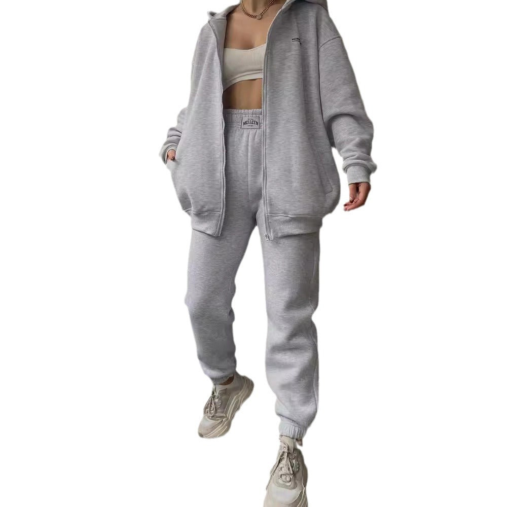 Damen lässiger Oversized Hoodie mit durchgehendem Reißverschluss und praktischen Kängurutaschen GR