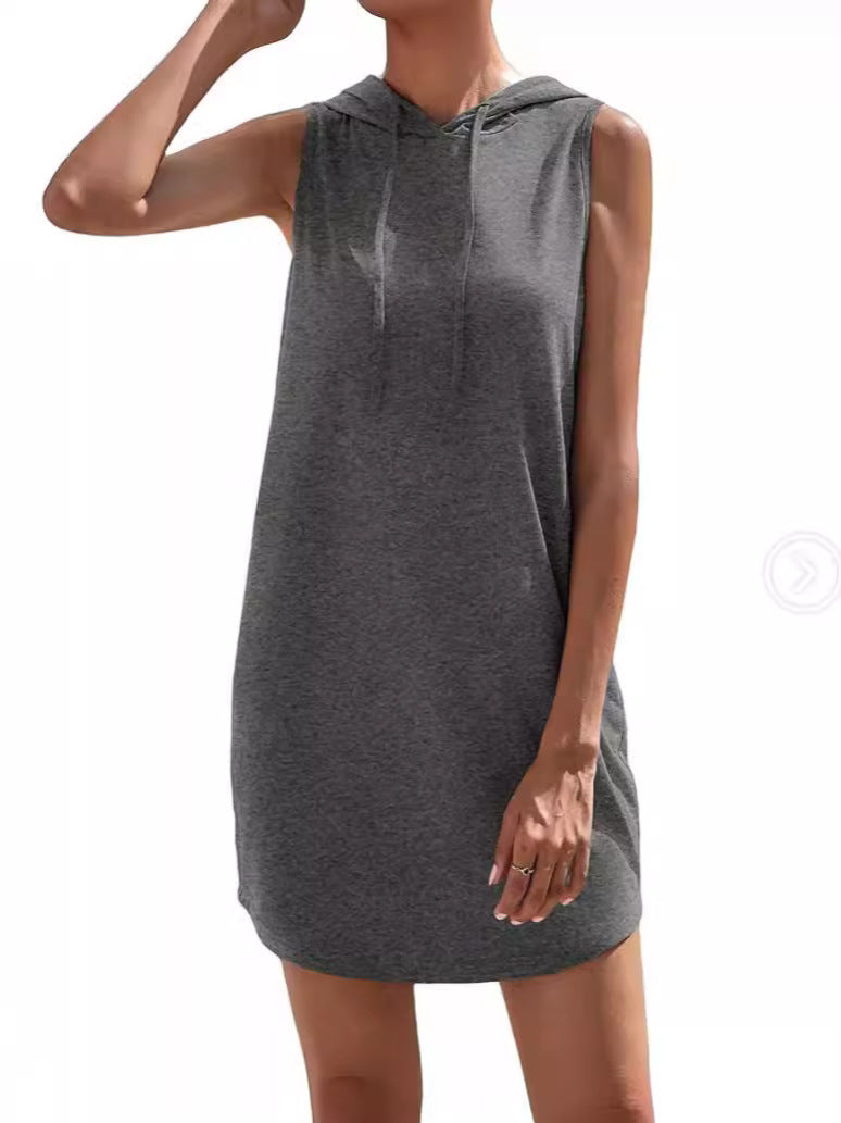 Damen Kapuzenkleid aus atmungsaktivem Jersey-Material GR