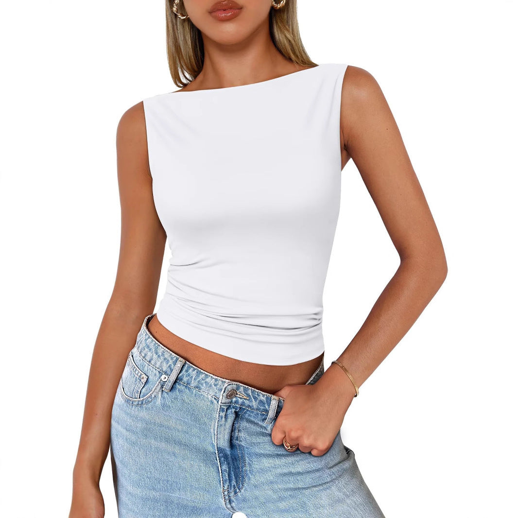 GR | Sleeveless slim fit tank top