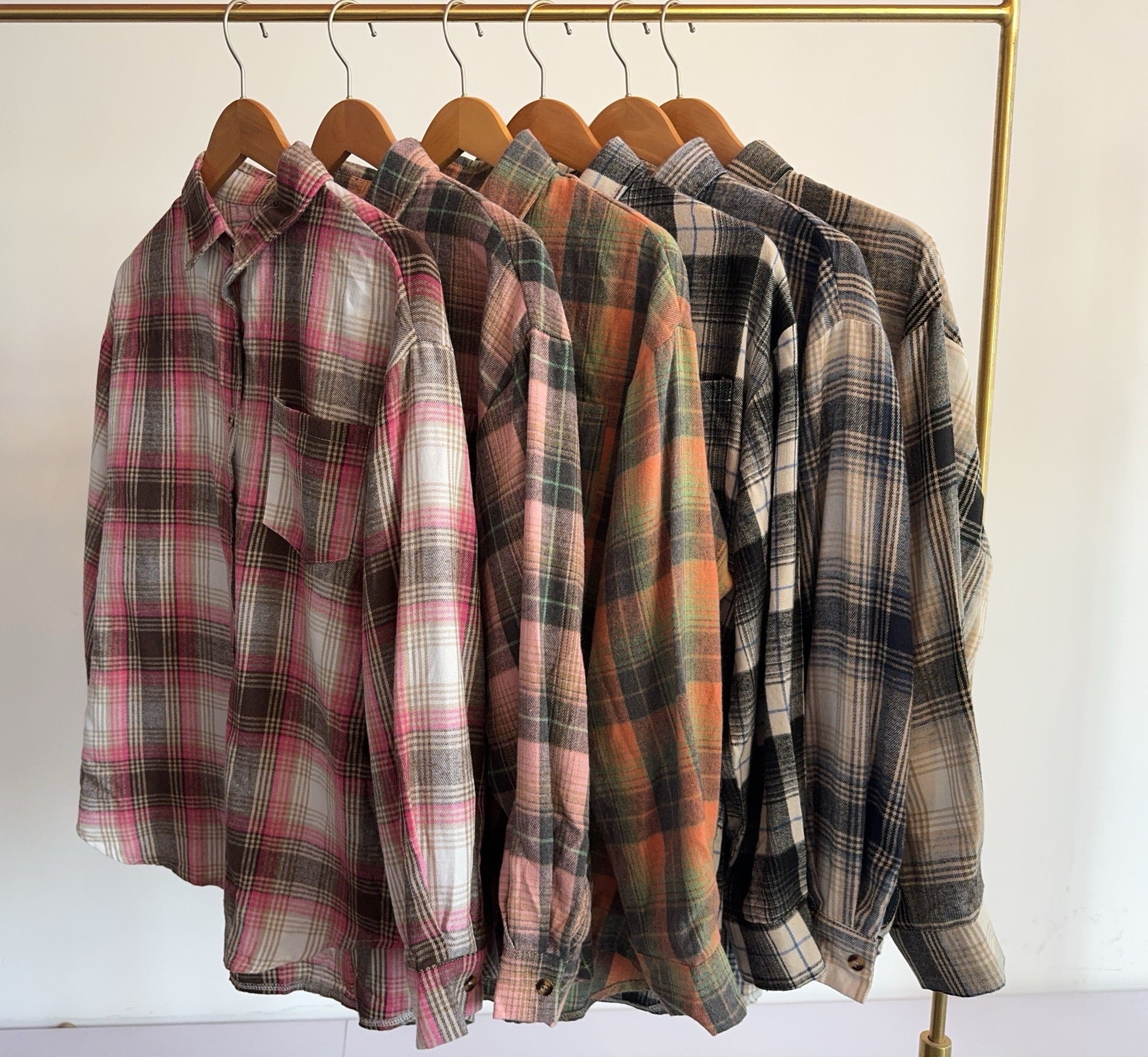 Women's Checkered Oversized Shirt Blouse GR