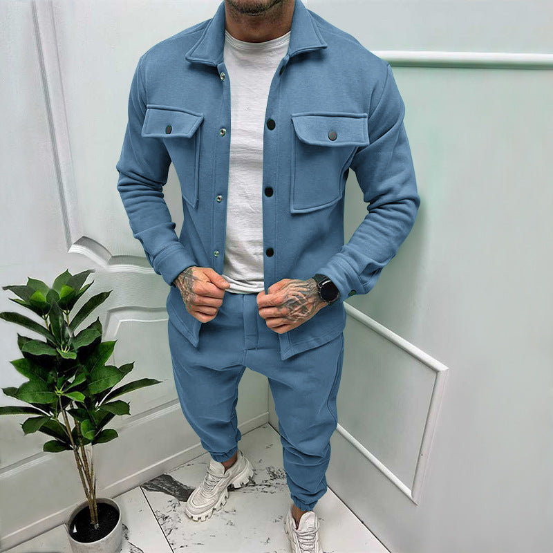 GR | 2-Piece Suede Set Shirt and Trousers
