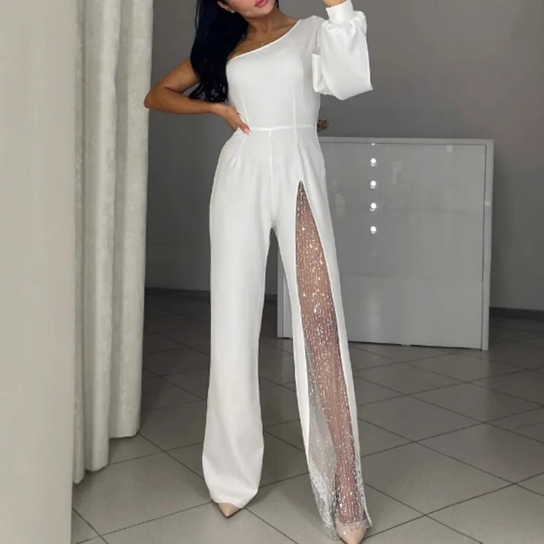 GR | Sexy one-sided high-slit jumpsuit