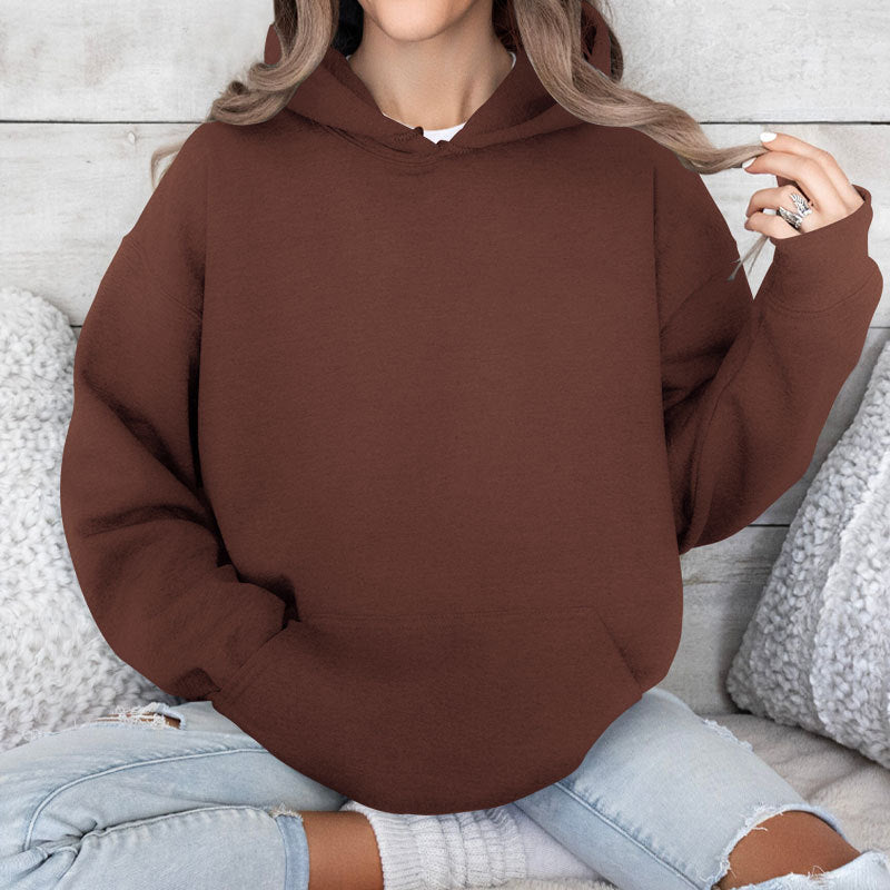 Damen lässiger Hoodie mit kängurutasche und gemütlichem Schnitt GR