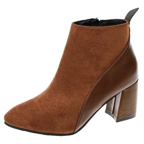 Women's fashionable and elegant ankle boots with trendy block heel, size GR