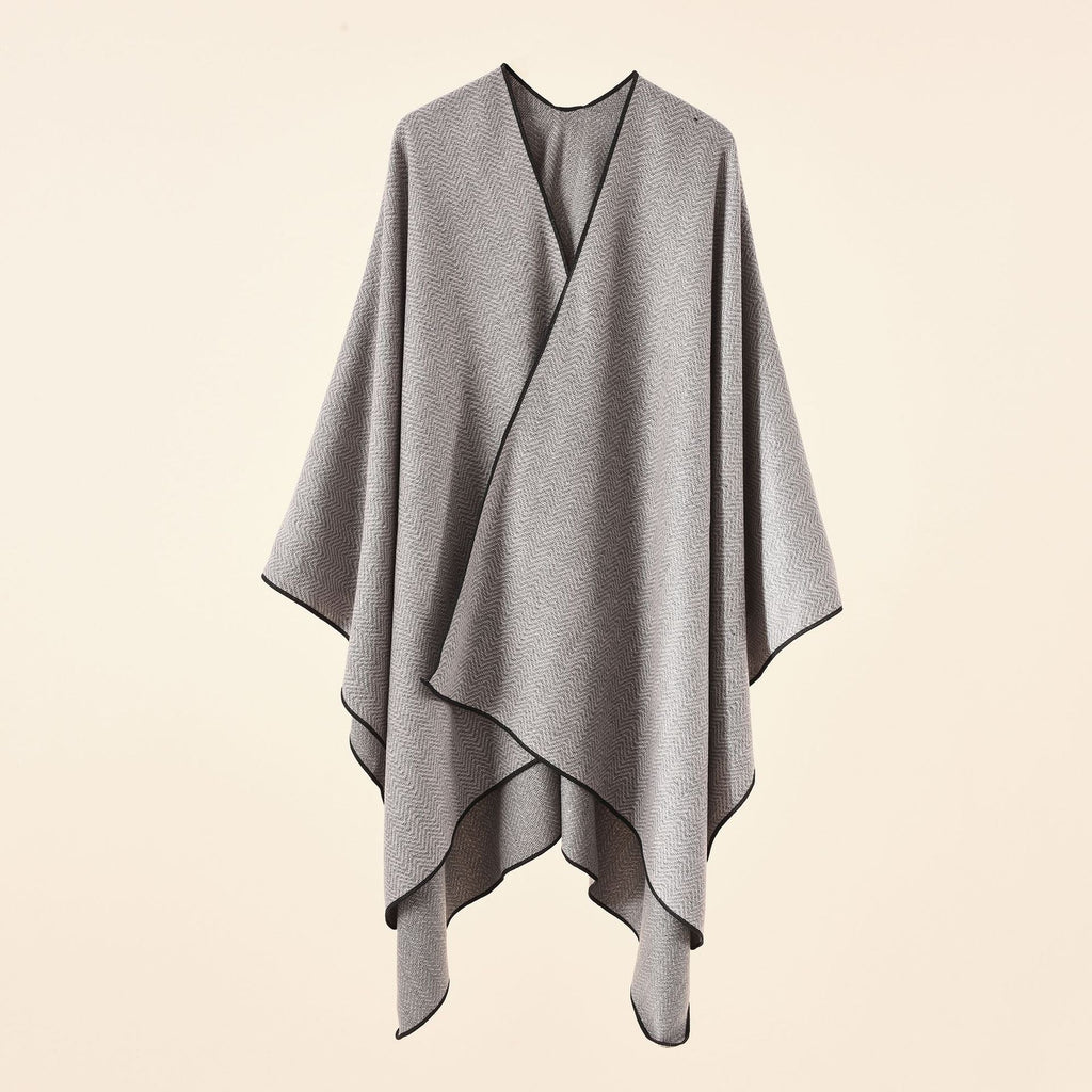 Women's elegant wrap jacket made of high-quality fabric with a modern herringbone pattern, size [size missing]