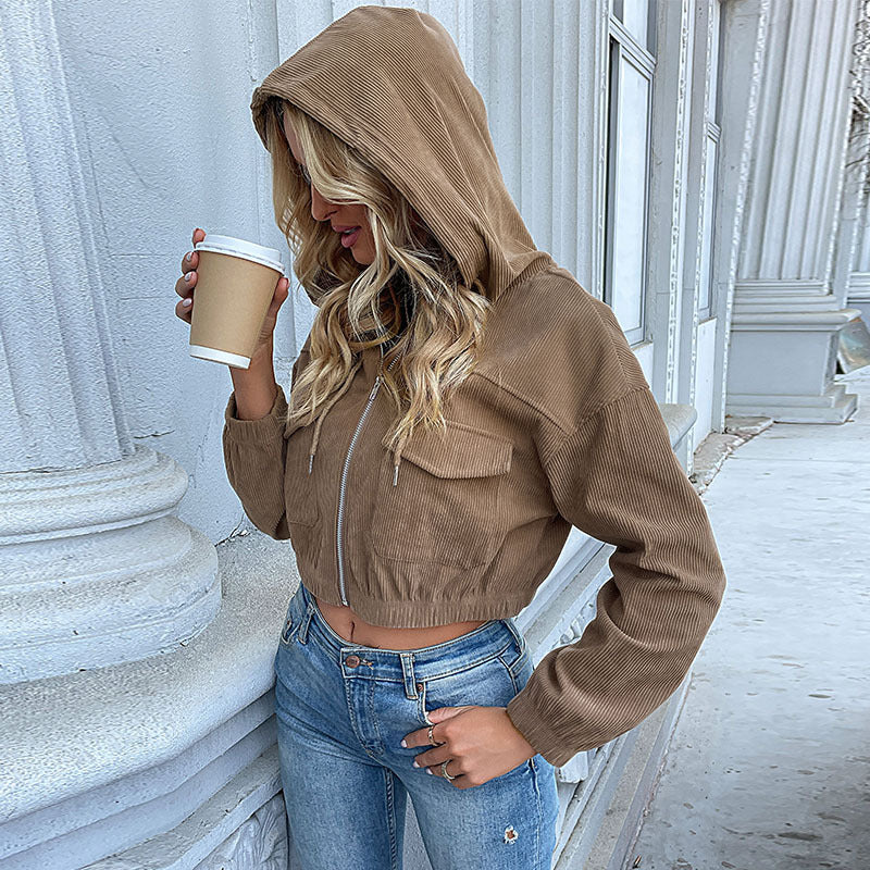Women's corduroy jacket with a relaxed fit and practical pockets, size [size missing]