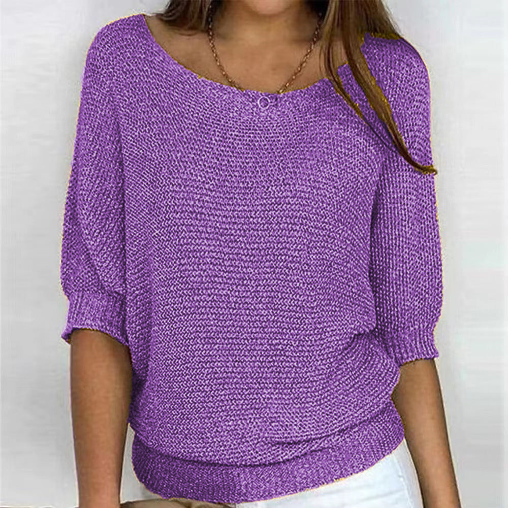 GR | Elegant three-quarter sleeve comfortable top 
