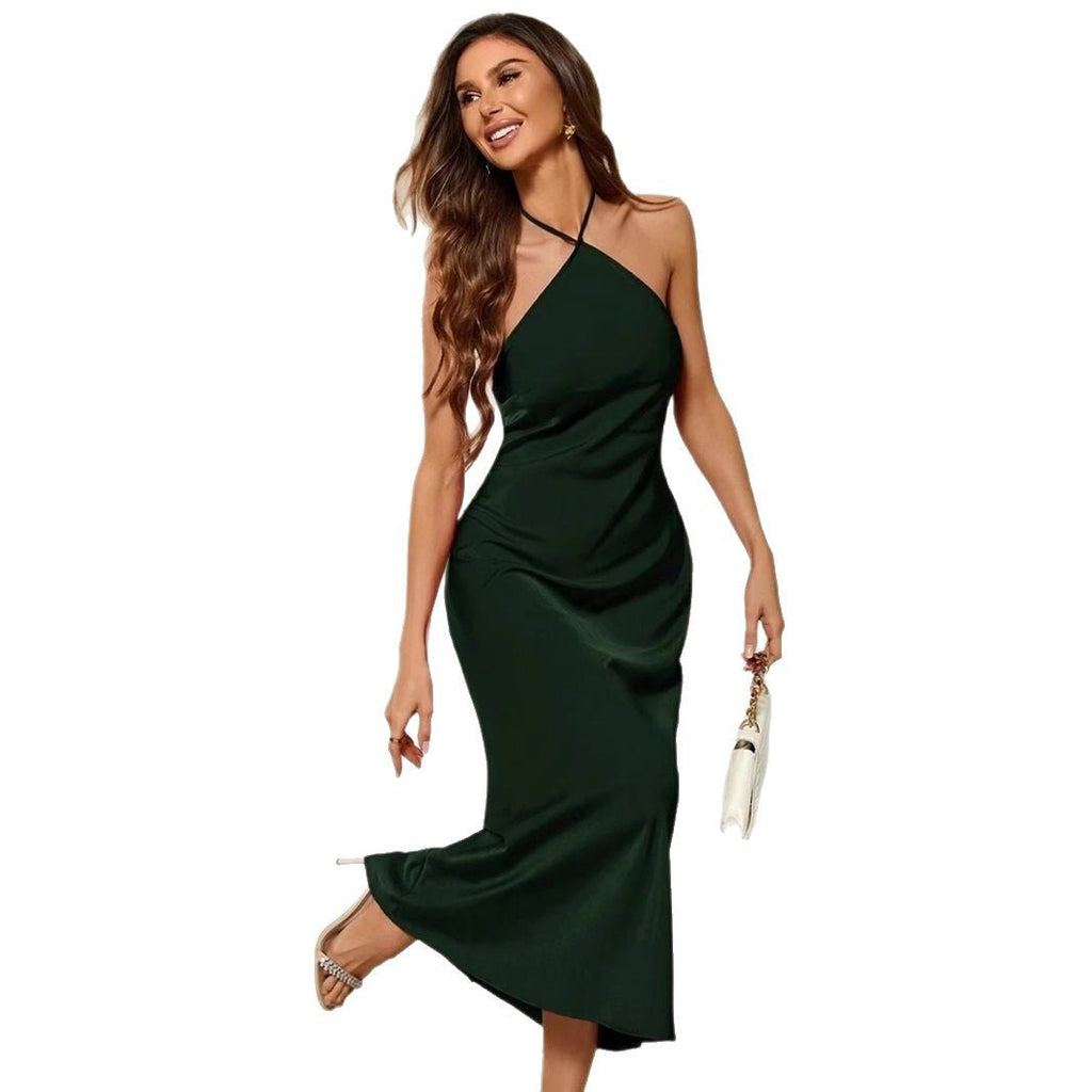GR | Satin Slip Sexy Abend Lang Kleid