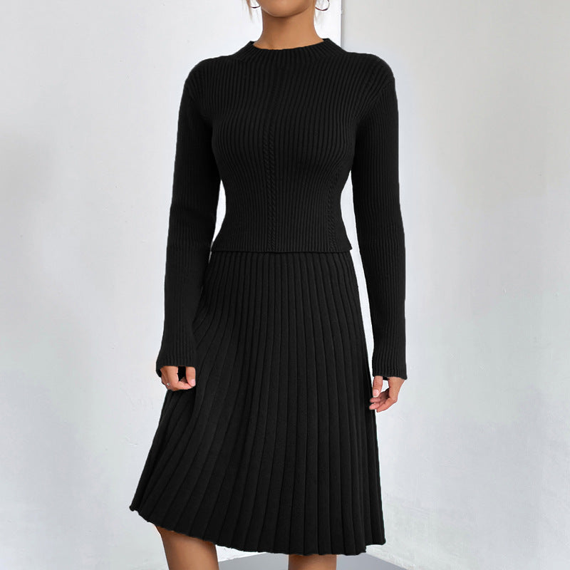 GR | A-line skirt knit sweater set 