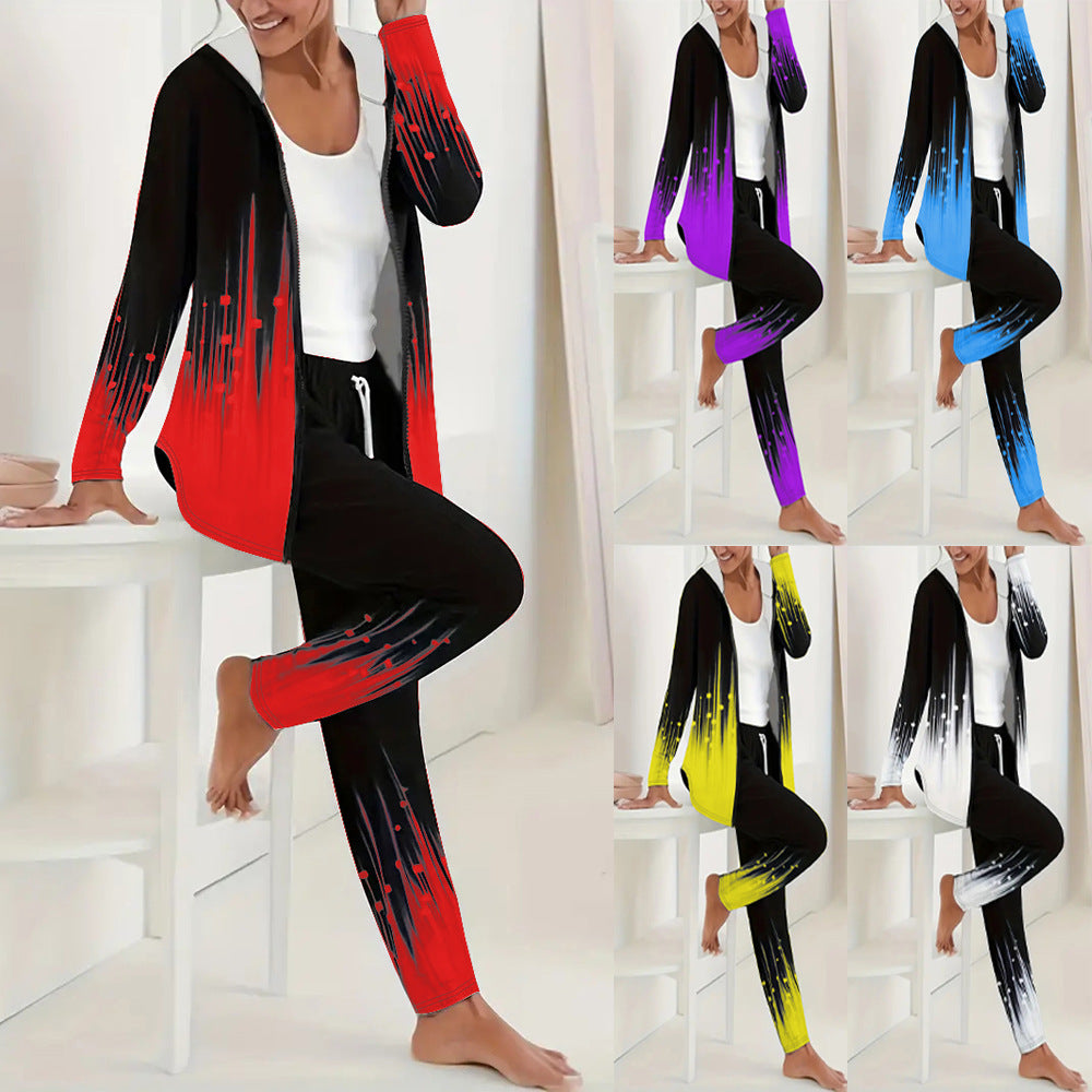 Damen Sportanzug mit einzigartigen Farbverlaufseffekten GR