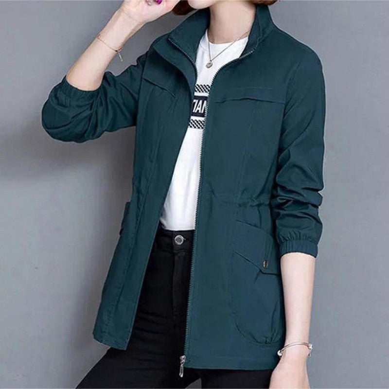 GR | Trench Coat with Zipper for Women