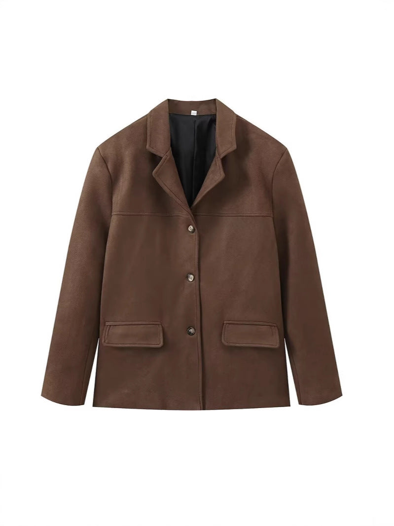 Women's suede blazer jacket SIZE
