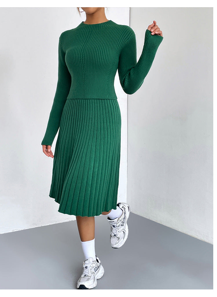 GR | A-line skirt knit sweater set 