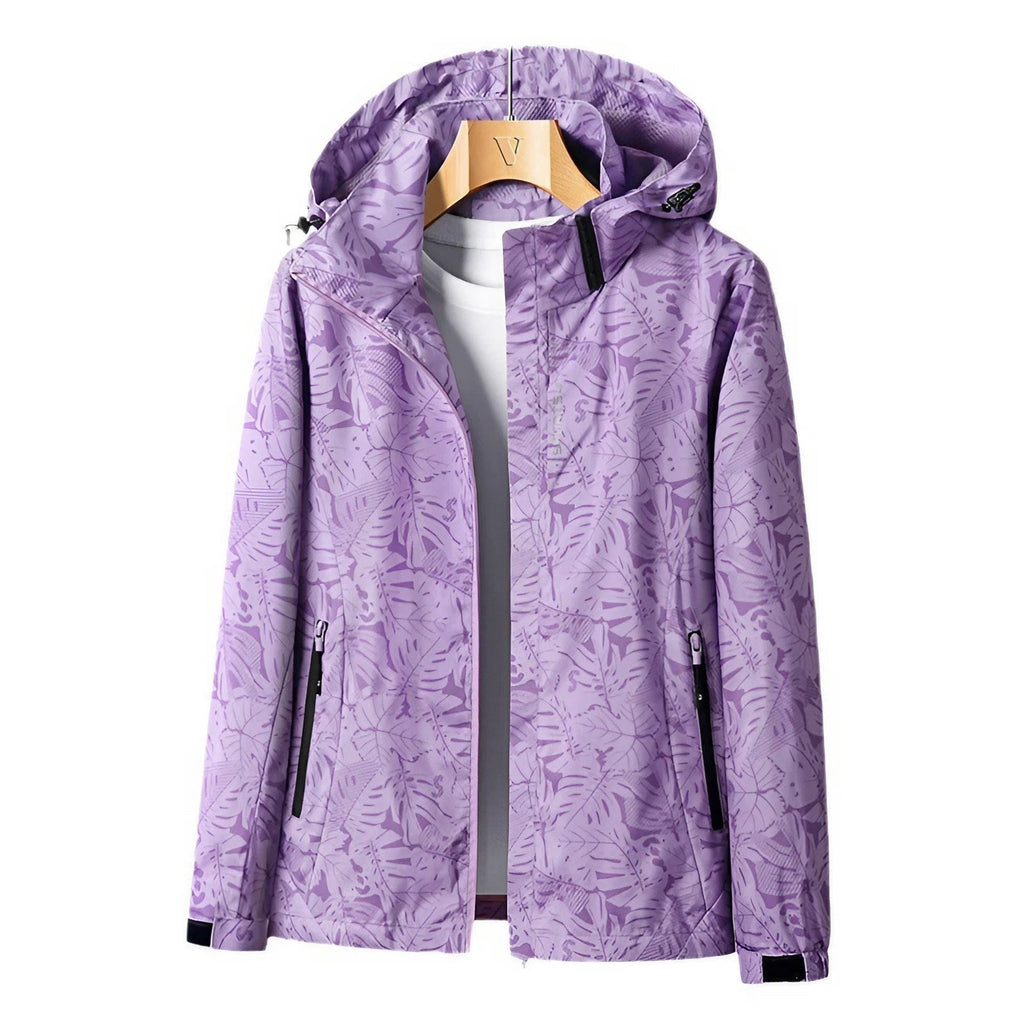GR | Waterproof women's hooded rain jacket