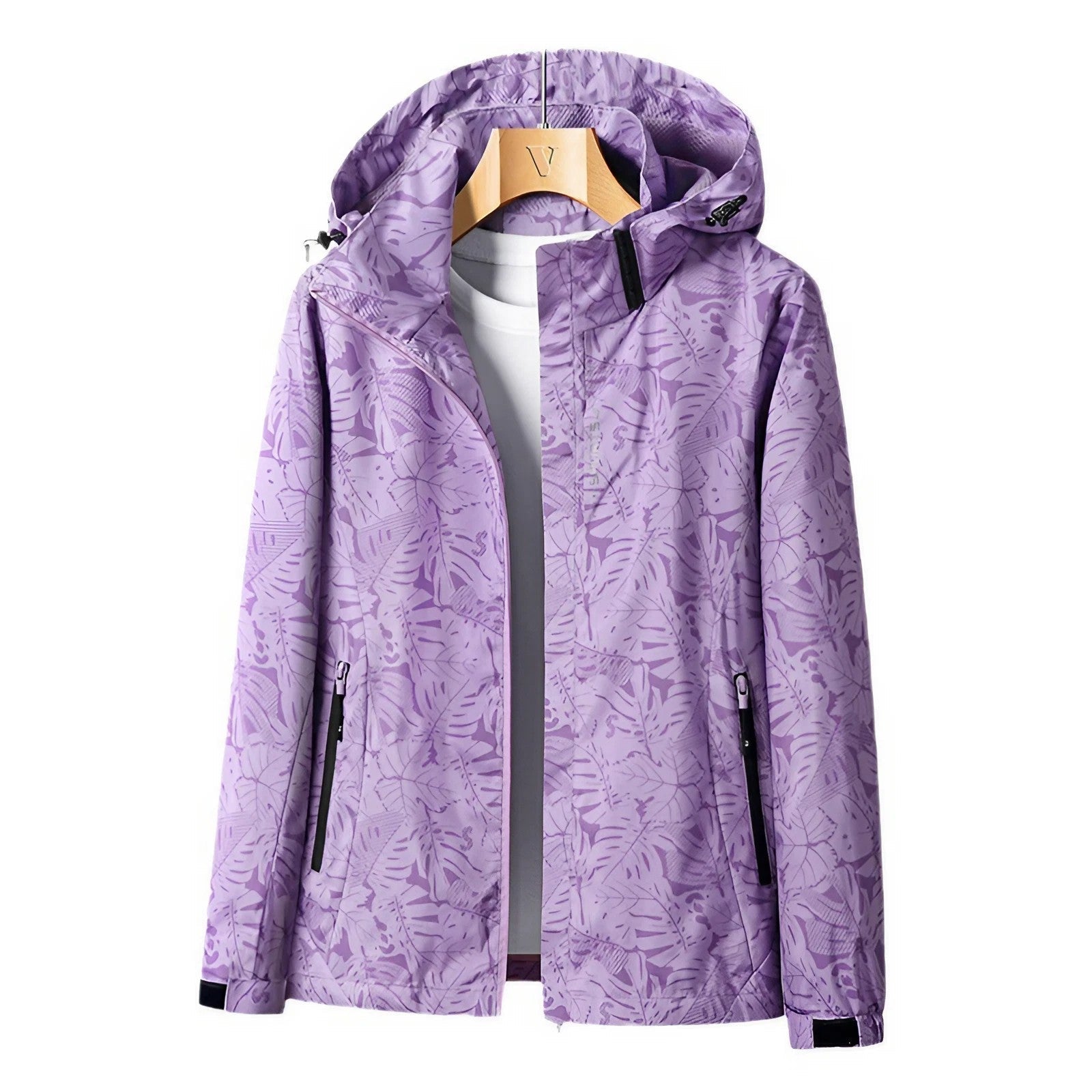GR | Waterproof women's hooded rain jacket