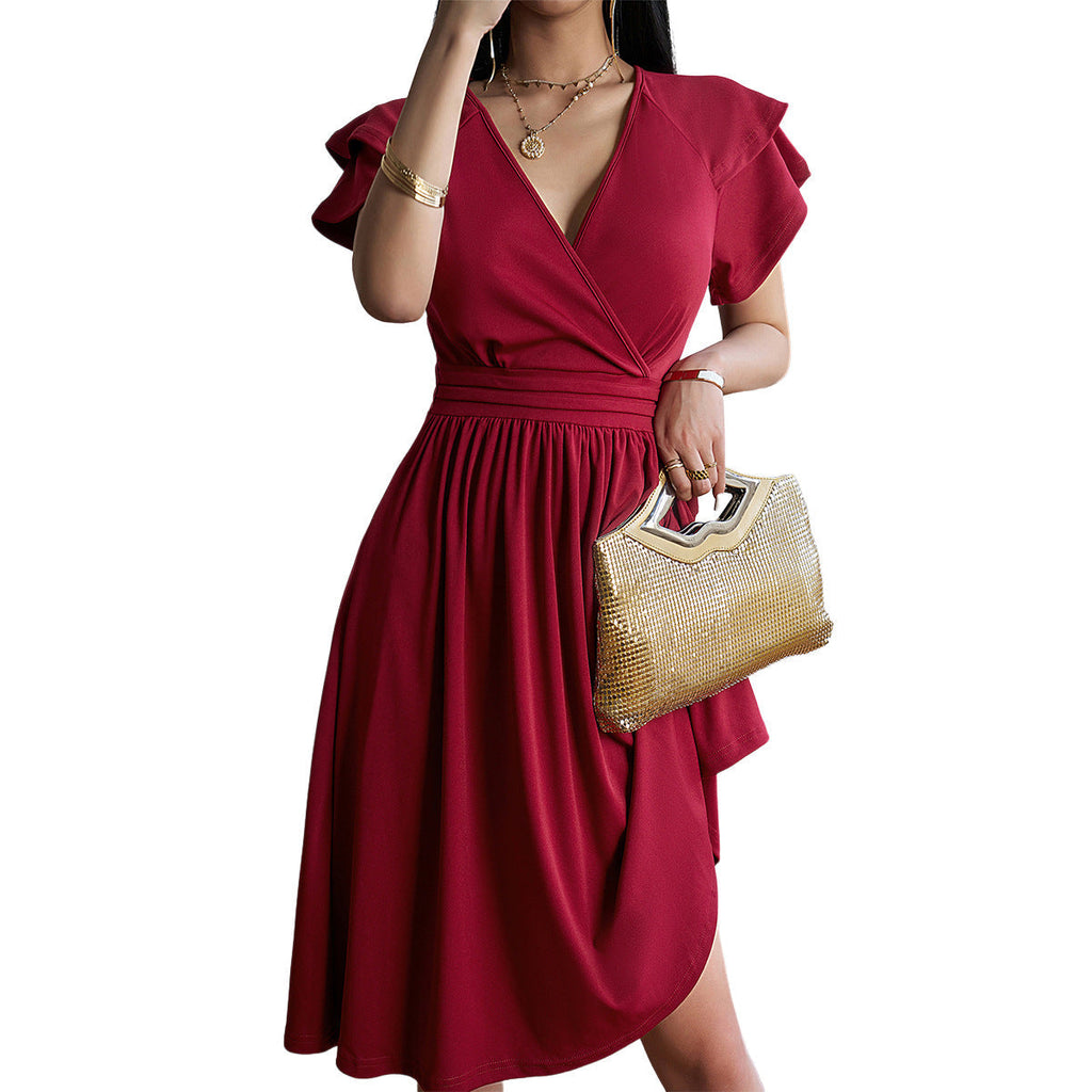 GR | Elegantes Midi-Kleid mit V-Ausschnitt