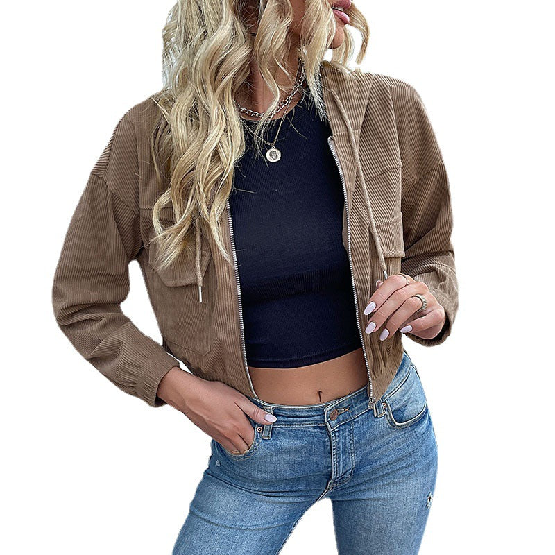 Women's corduroy jacket with a relaxed fit and practical pockets, size [size missing]