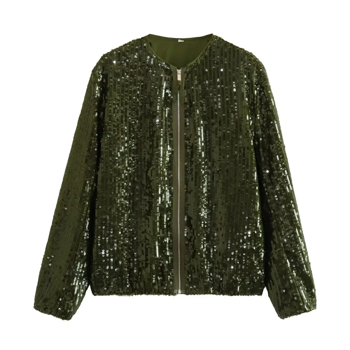 GR | Sparkling sequined jacket with zipper