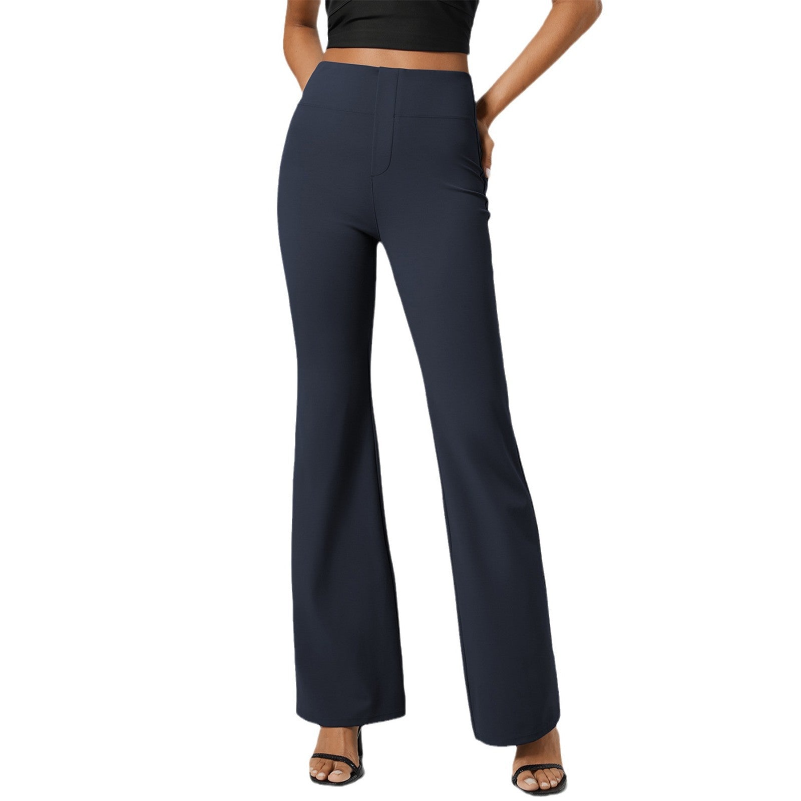 GR | High-waisted, butt-lifting, wide-leg sports micro-pull-on pants