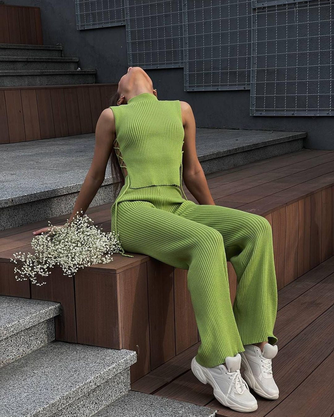 GR vest and trousers ensemble for women