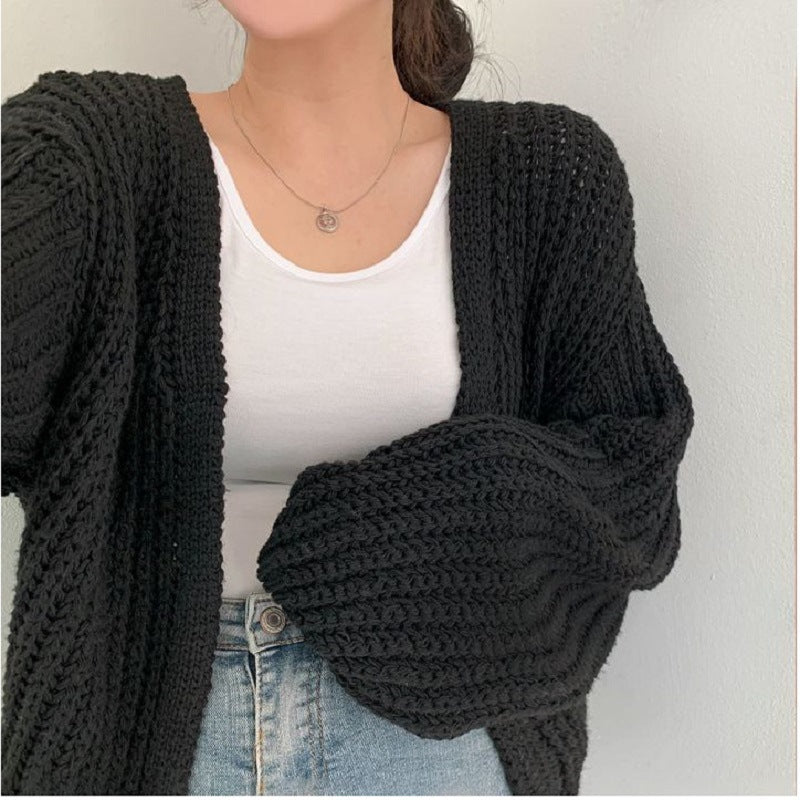 GR | Open-End Chunky Knit Cardigan for Women