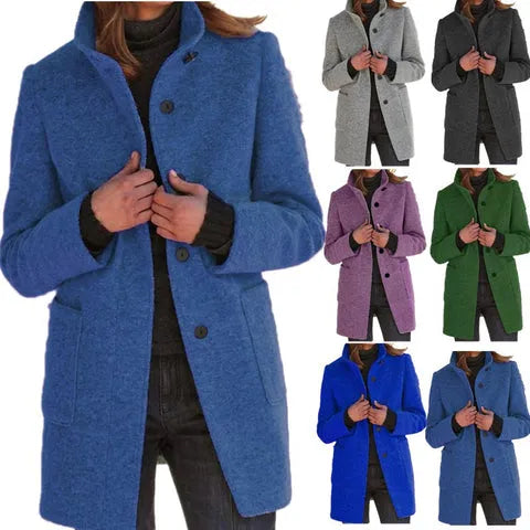 Elegance: Fashionable button-up coat