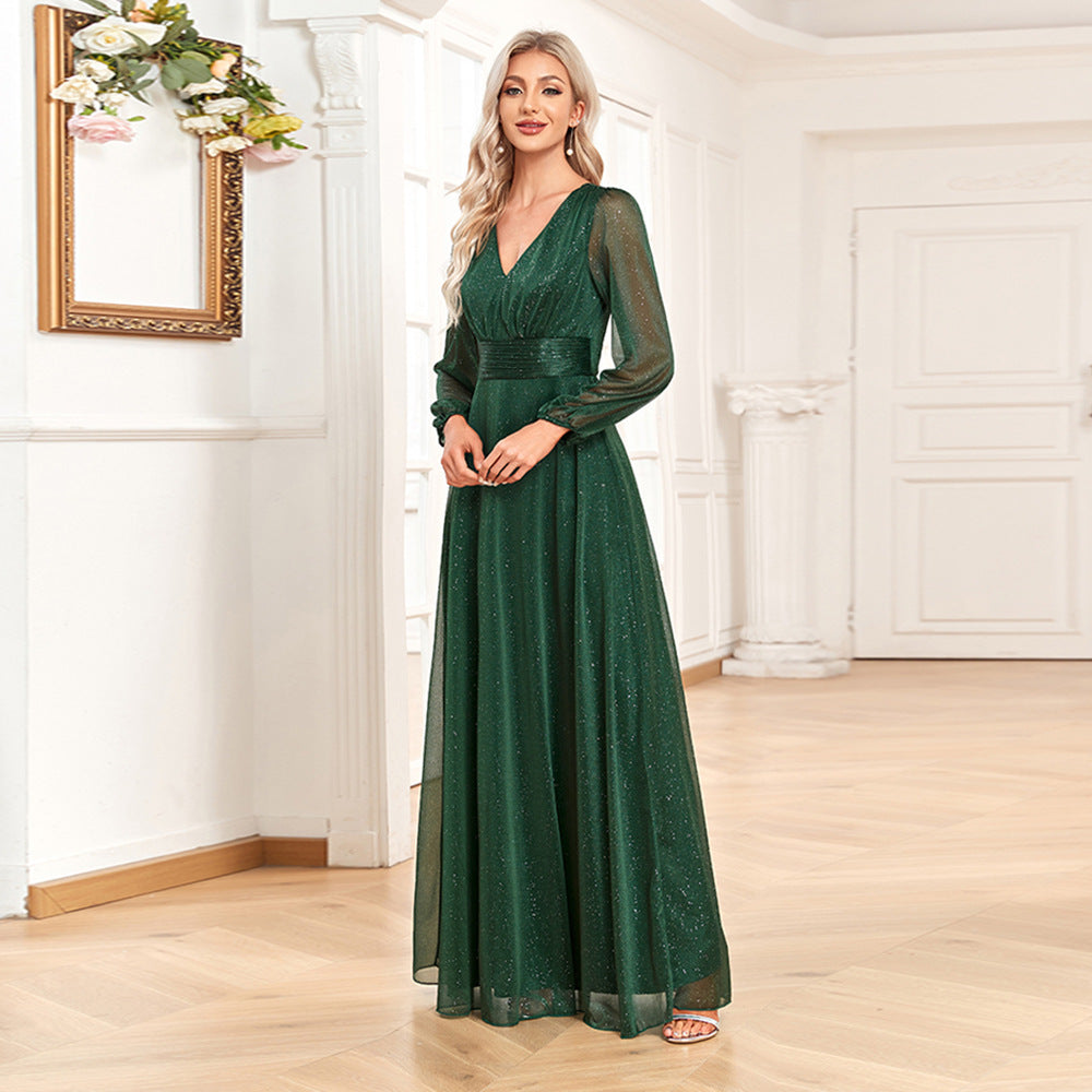 GR | Cocktail Evening Dress Kor Costumes Plus Size Long Host Solo Green Dress