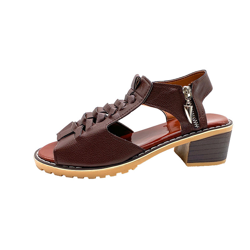 GR - Orthopedic sandals with heels | Comfortable women's sandals with lace design