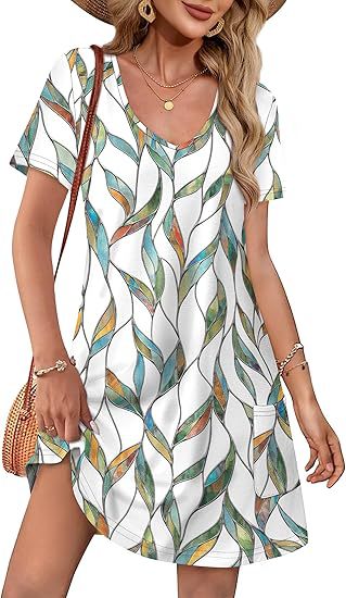 Women's Short Sleeve Casual Dress Size