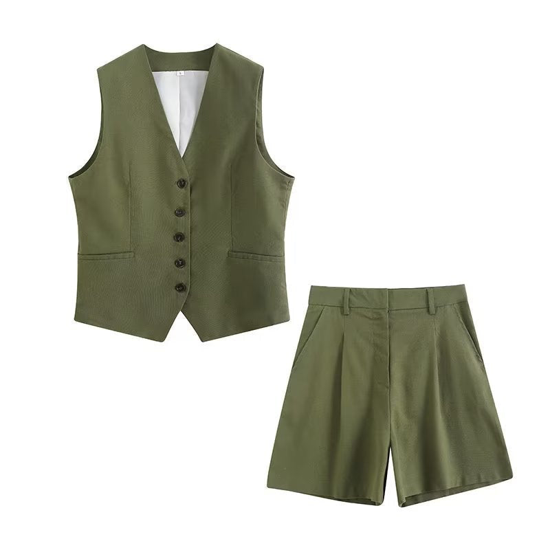 GR | Loose Vest Shorts Set