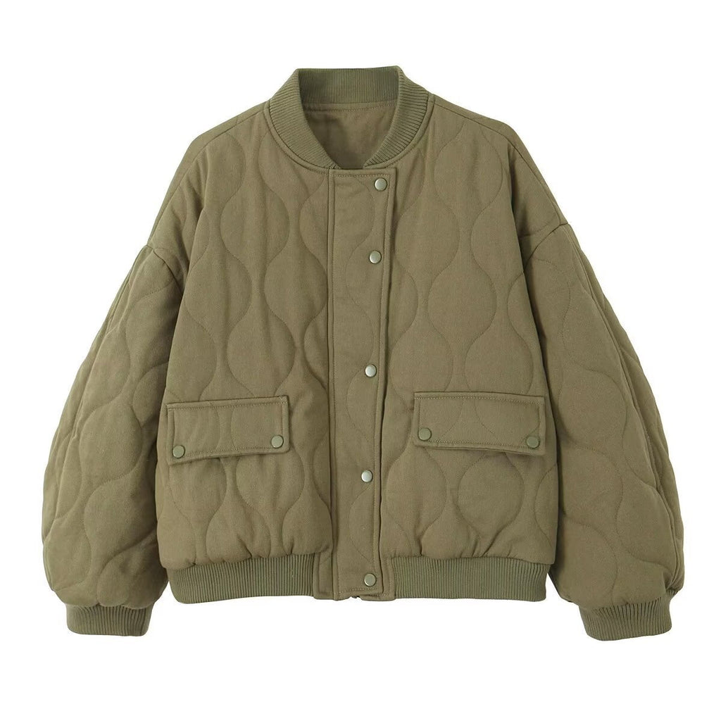 GR | Quilted, Oversized Bomber Jacket