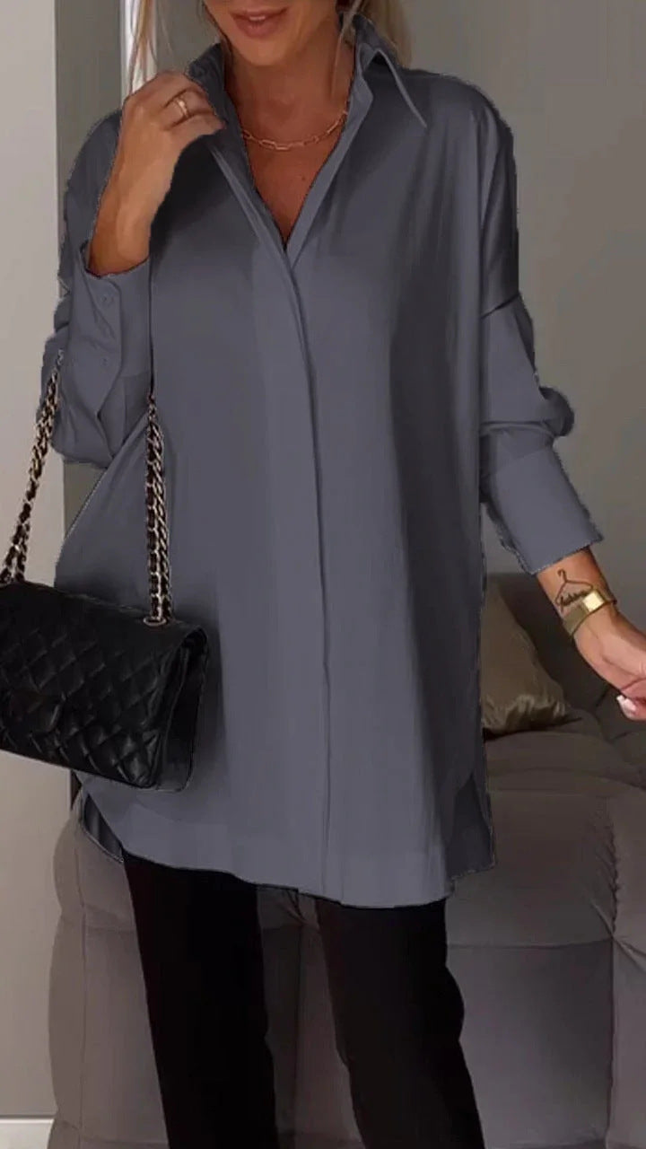 GR | Einfacher Pullover Langarmshirt