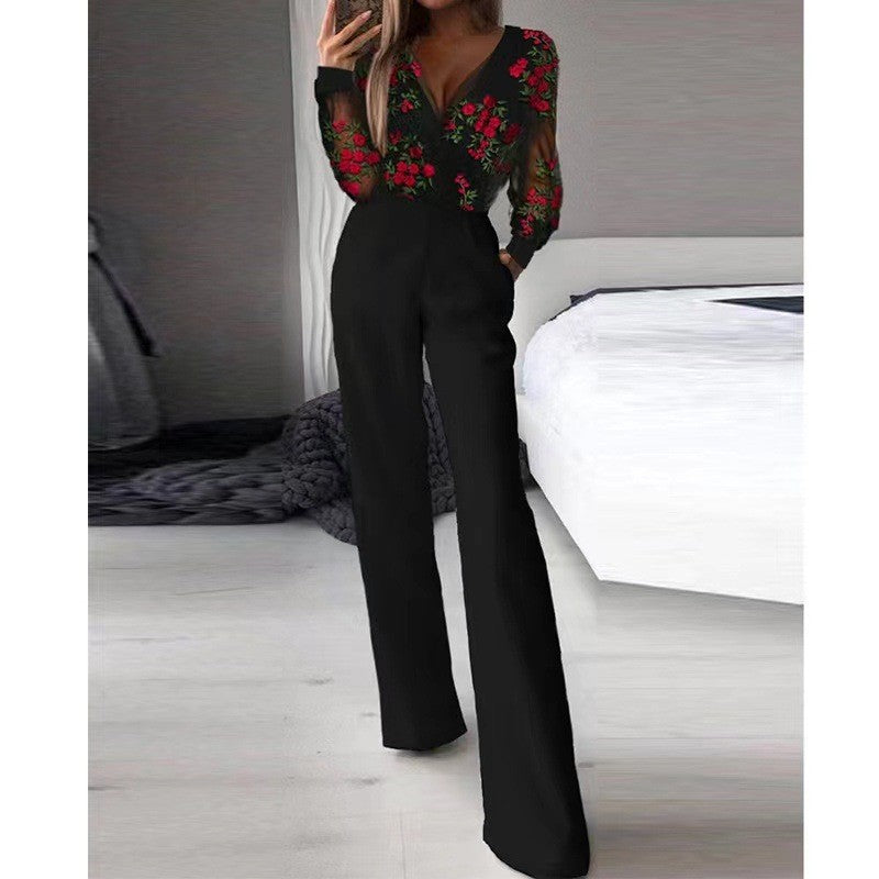 GR | Asymmetrical lapel mid-waist commuter jumpsuit 