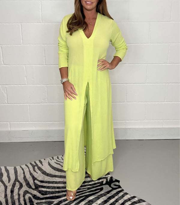 GR | Split Long Top and Pants Set 
